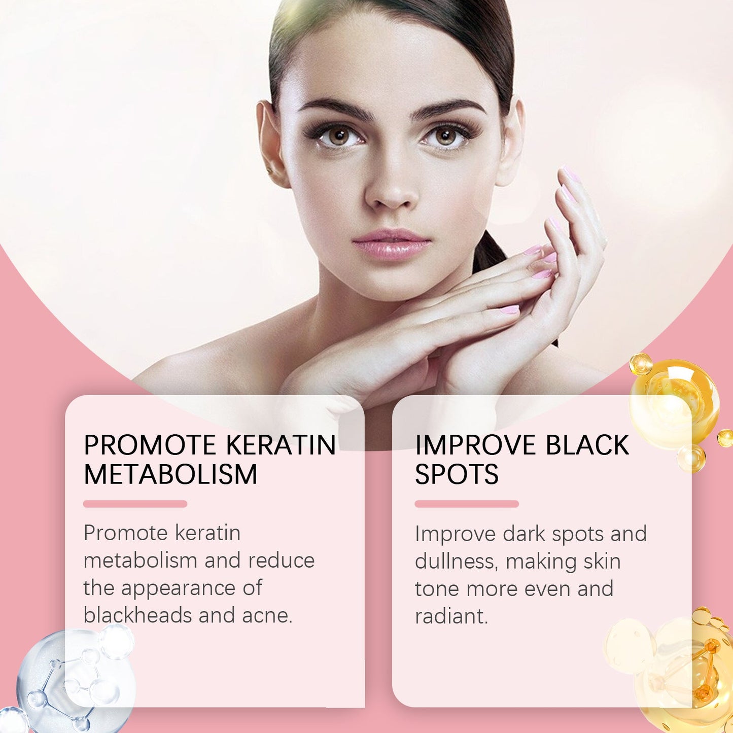 Hoygi Facial Essence, Moisturizing, Brightening And Moisturizing Facial Skin Exfoliating Gentle Cleansing Repair Essence