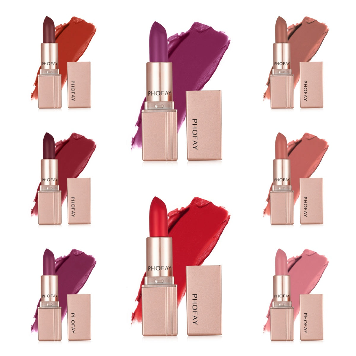 Phofay Long-Lasting Waterproof Lipstick – 3.5g