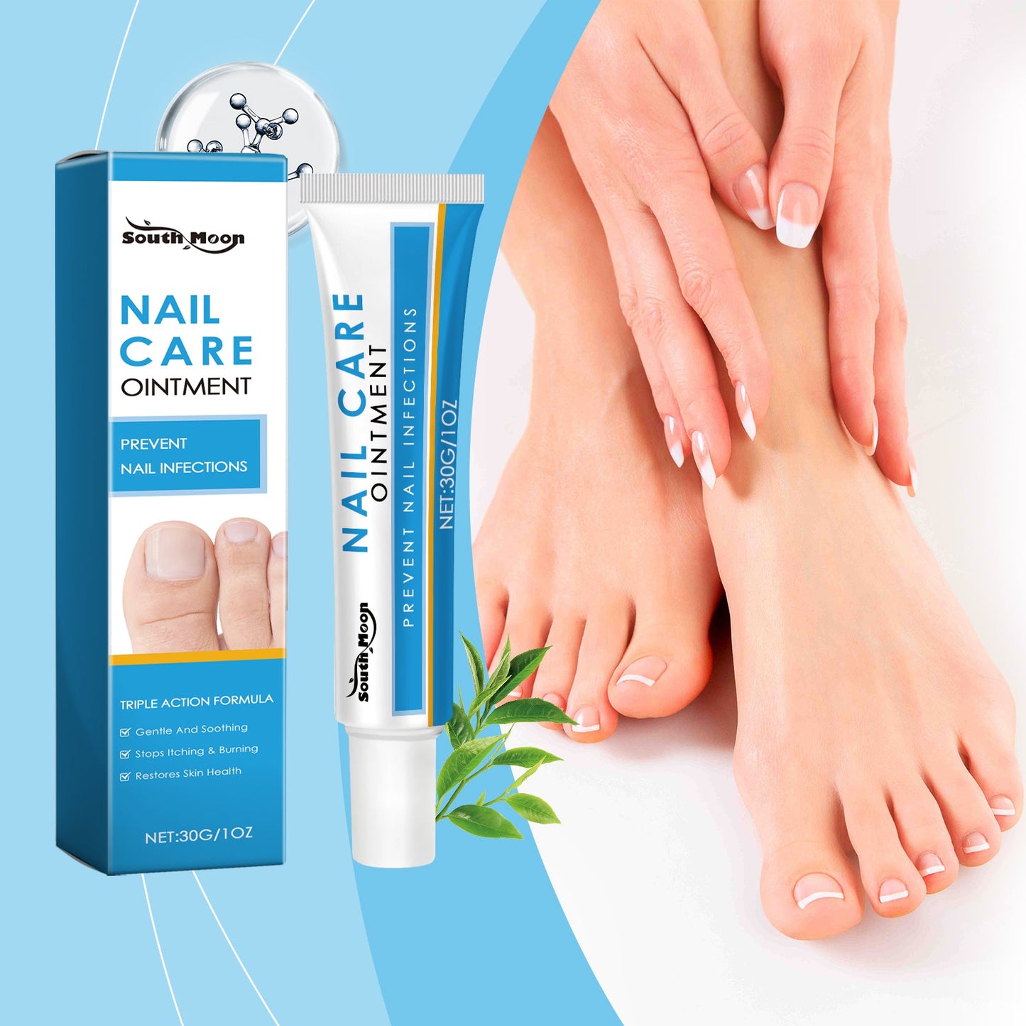 South Moon Nail Care Cream, Pamper And Nourish Your Nails With A Gentle Cleansing Soft Nail Care Cream