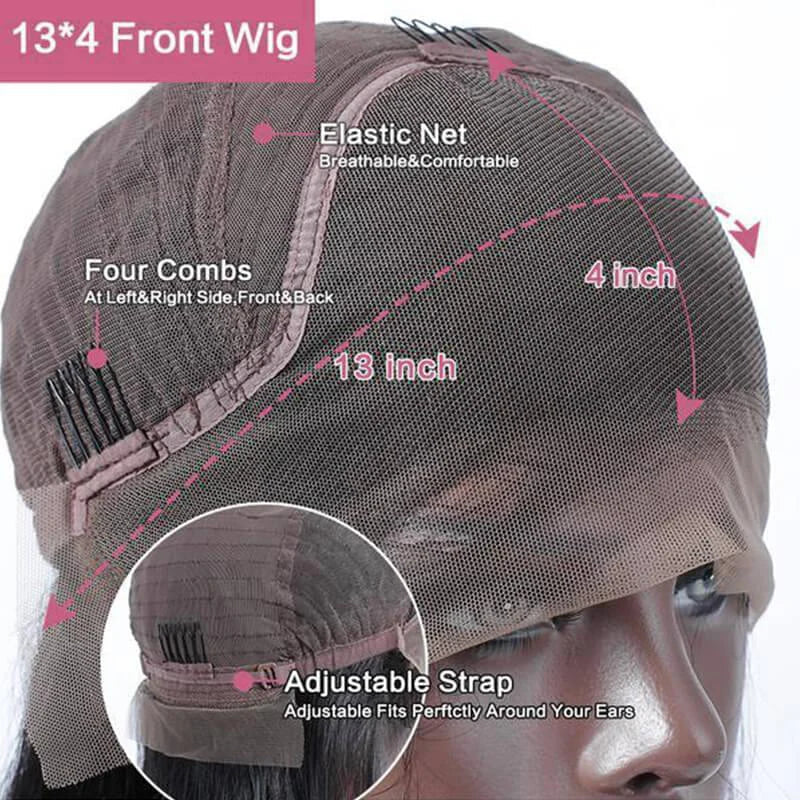 13x4 Lace Front Body Wave Human Hair Wig P4 27, Density