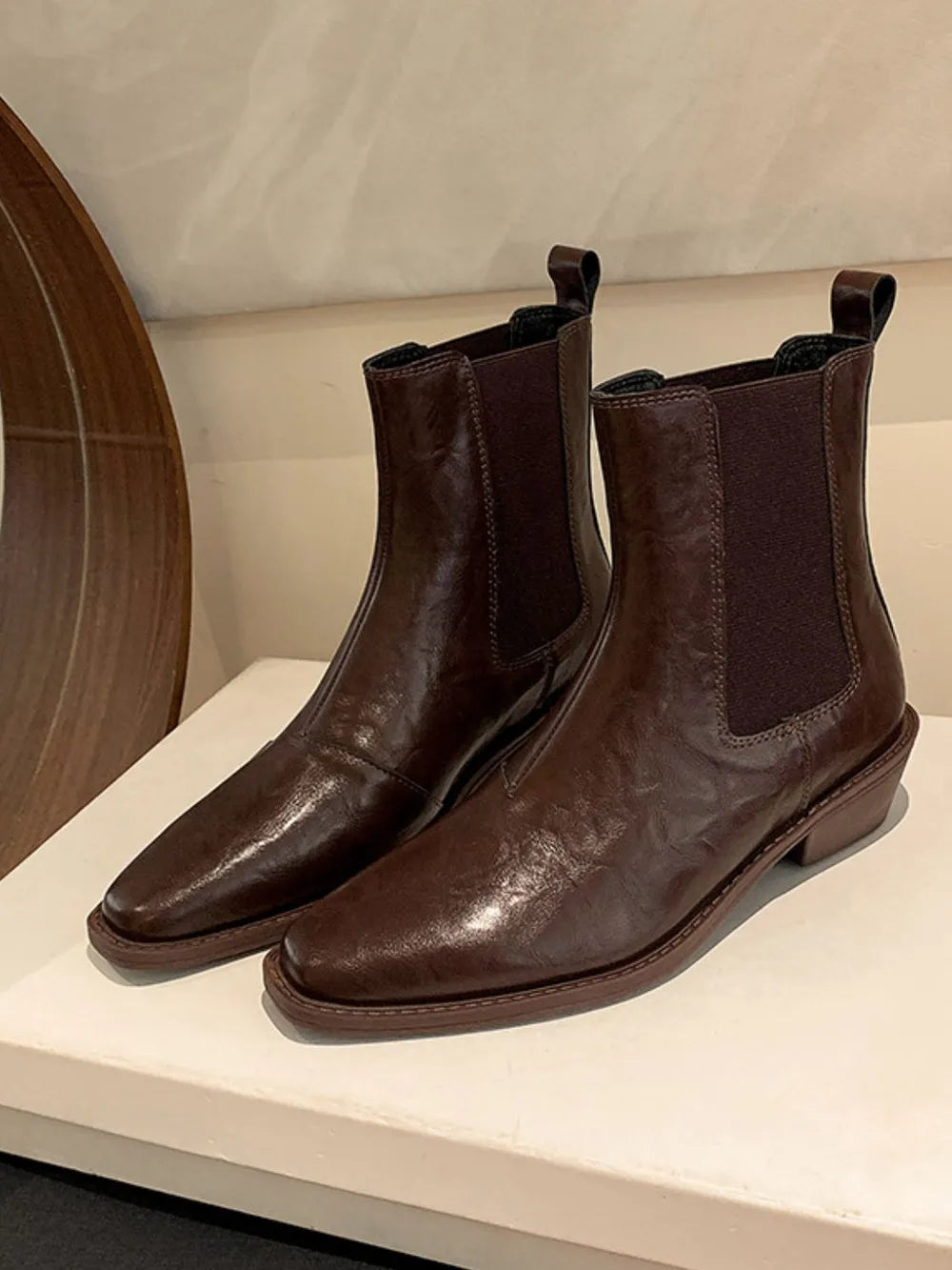 Square Toe Platform Boots
