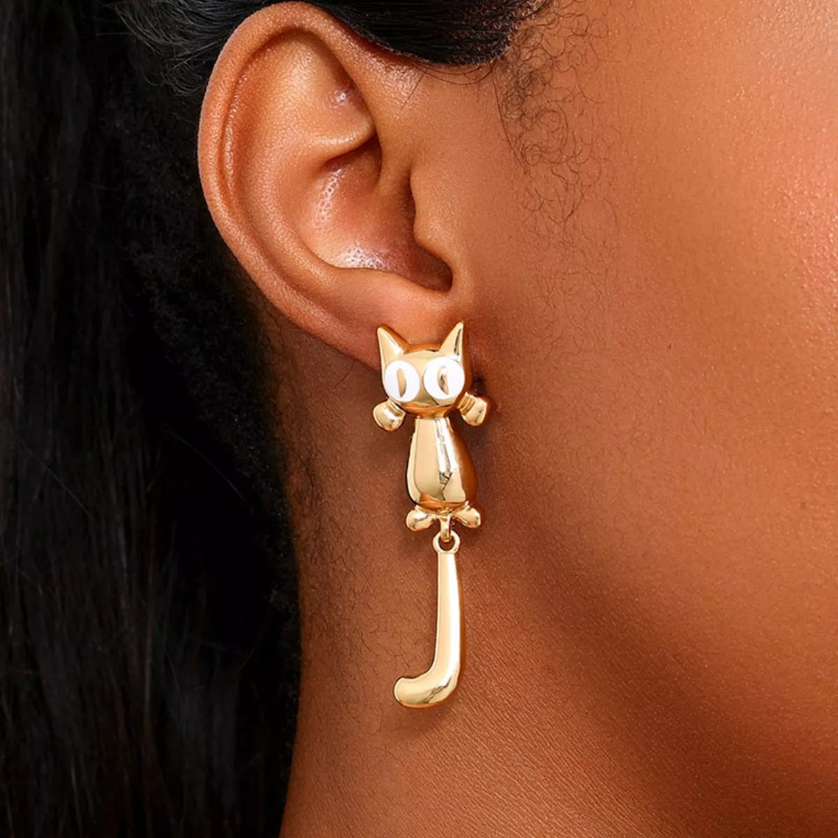 Alloy Cat Earrings