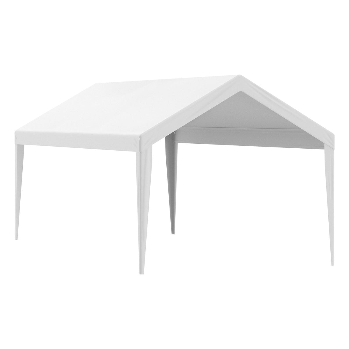 VEVOR Carport Replacement Canopy Cover 10 X 20 Ft, Garage Top Tent Shelter Tarp Heavy-Duty Waterproof & UV Protected, Easy Installation With Ball Bungees,White Only Top Cover, Frame Not Include