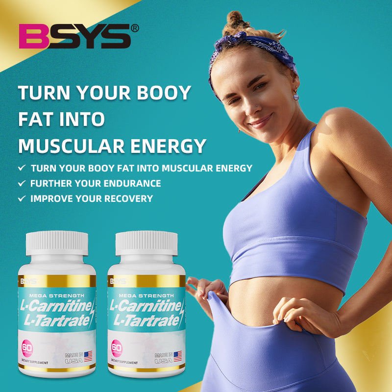 L-Carnitine L-Tartrate Fat Metabolism Energy Support Supplement Capsules | 60 Capsules