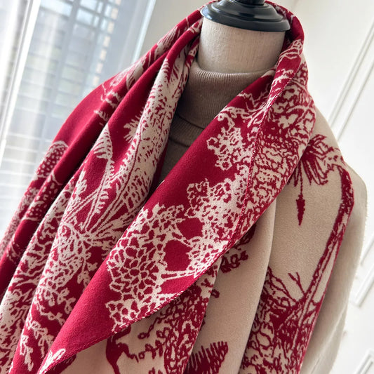 Raw Hem Winter Scarf