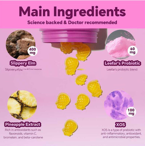60 Pineapple Flavor Female Probiotic Gummies