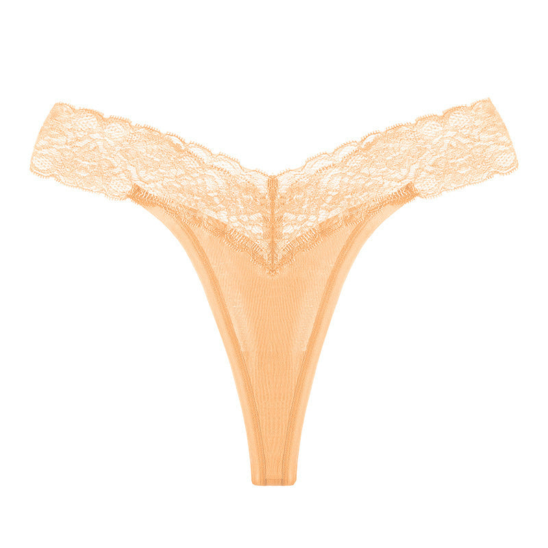 Women's Low Rise Lace Hip Leak Thong Panties