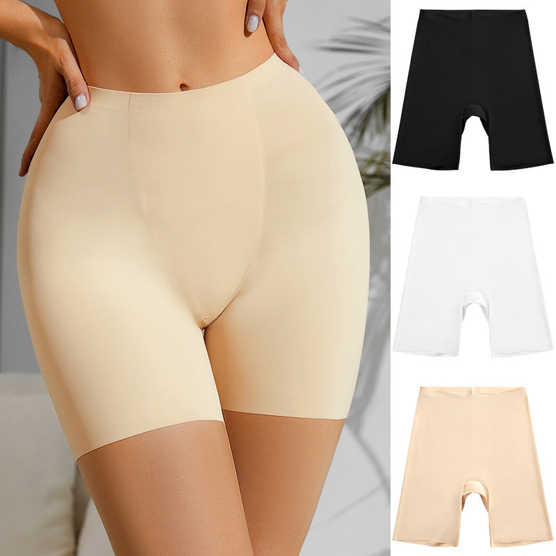 High Waist Sheath Plus Size Traceless Basic Panties Thin Breathable Safety Pants