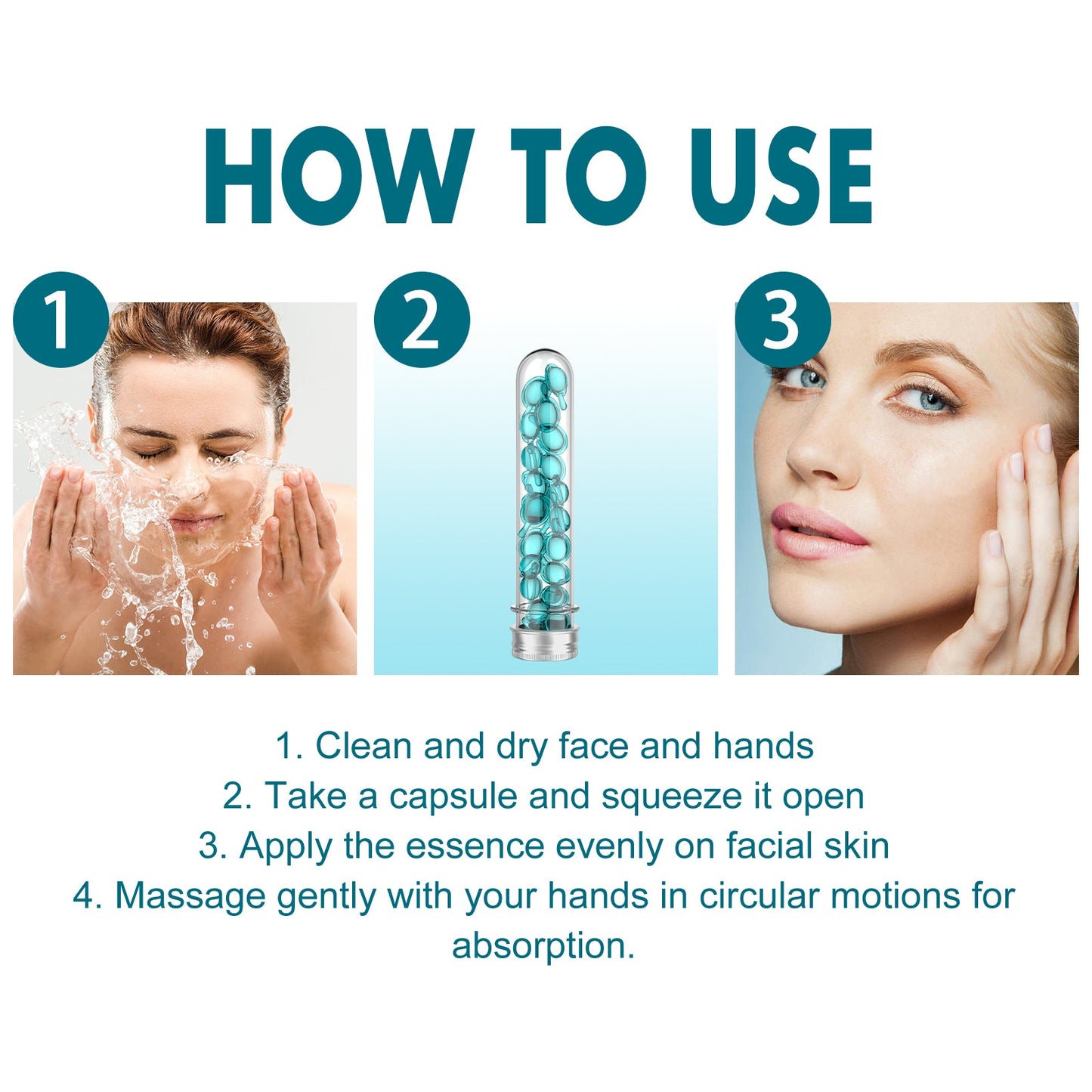 EELHOE Blue Copper Peptide Skin Rejuvenation Essence, Firming Skin Carry Bright Color Of Skin Refreshing Skin Facial Essence