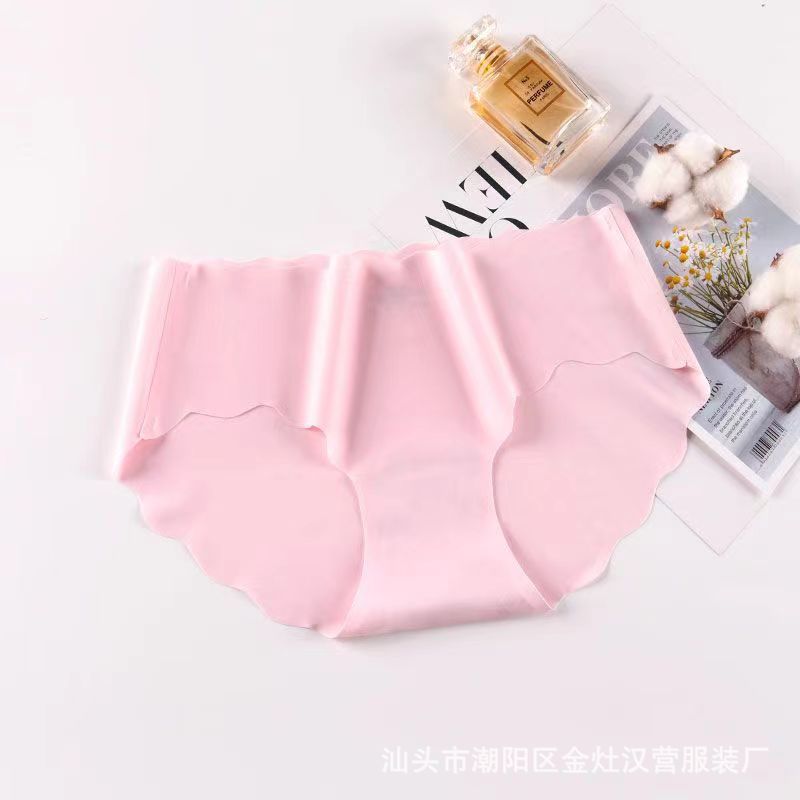 Women's Pure Cotton One-piece Ice Silk Seamless Panties