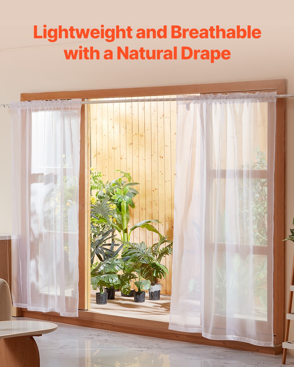 Sheer Curtains 52 W X 84 L Inches 2 Panels Window Drapes Rod Pocket Polyester