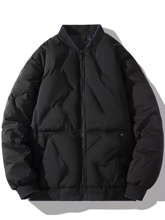 Men's Plus Size Padded Zip Up Bomber Jacket