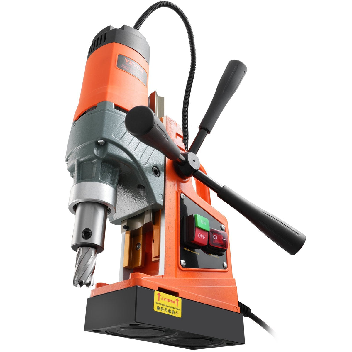 VEVOR Magnetic Drill, 1450W  Boring Diameter, 12500N 850 RPM Portable Electric Mag Drill Press, Drilling Machine For Any Surface Home Improvement Industry Railway