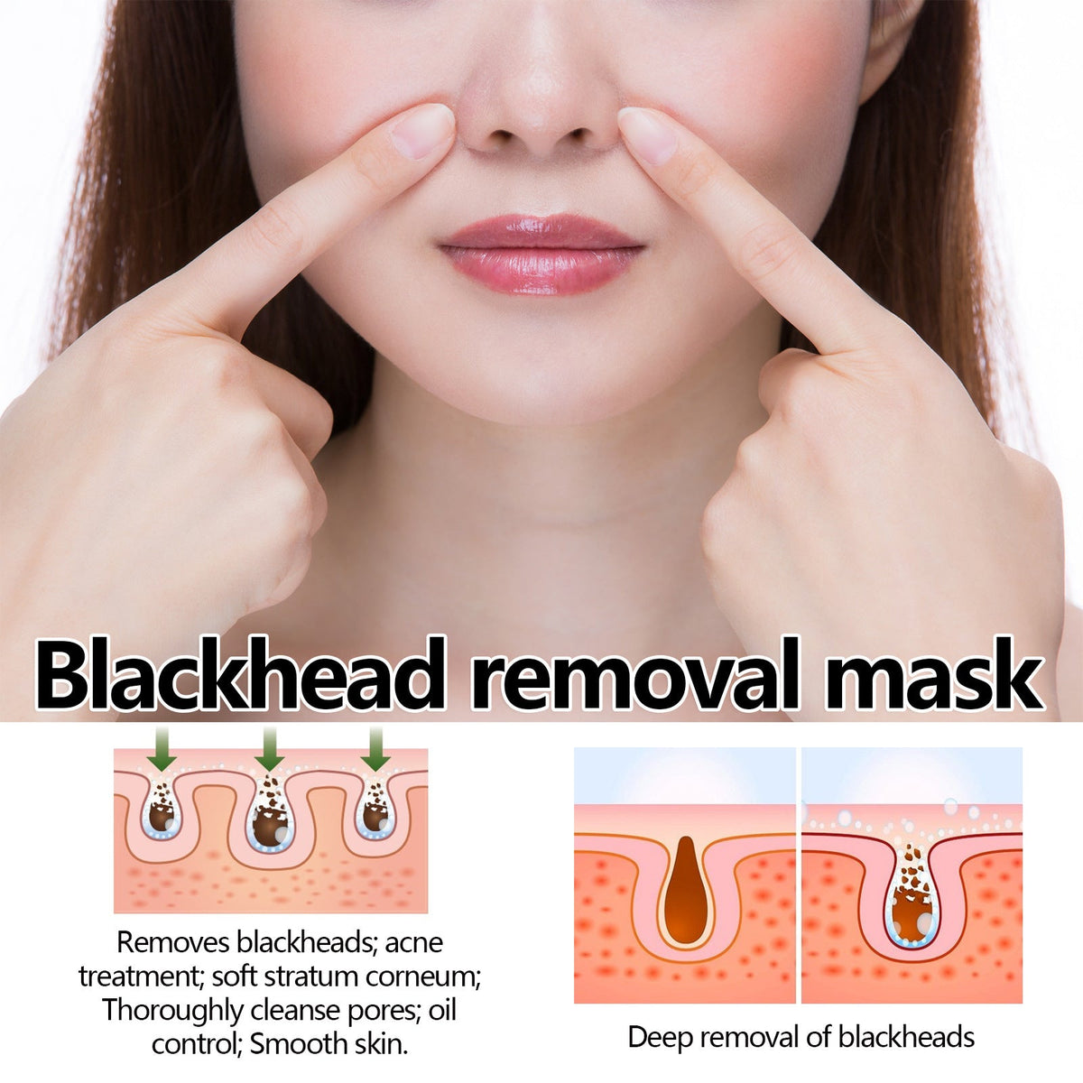 West&Month Blackhead Removal Peeling Mask Deep Cleansing Facial Mask For Blackhead Acne Pore Refining Skin Care 60ml