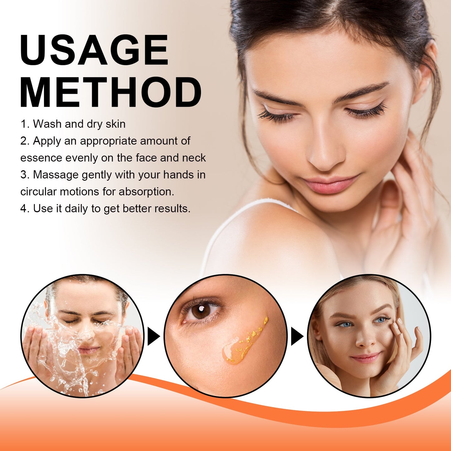 Hoygi 24k Gold Peptide Reversal Serum, Moisturizing Anti-wrinkle Firming And Anti-aging Essence