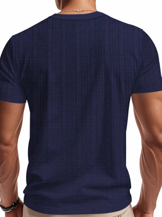 Men's Full Size V-Neck Button-Down Top Plus Size