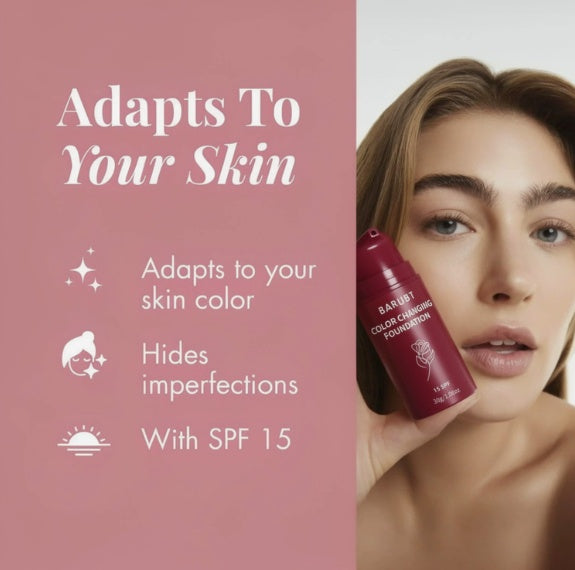 Temperature Changing Protection Foundation, Lightweight Breathable, Daily Portable Natural Base Makeup