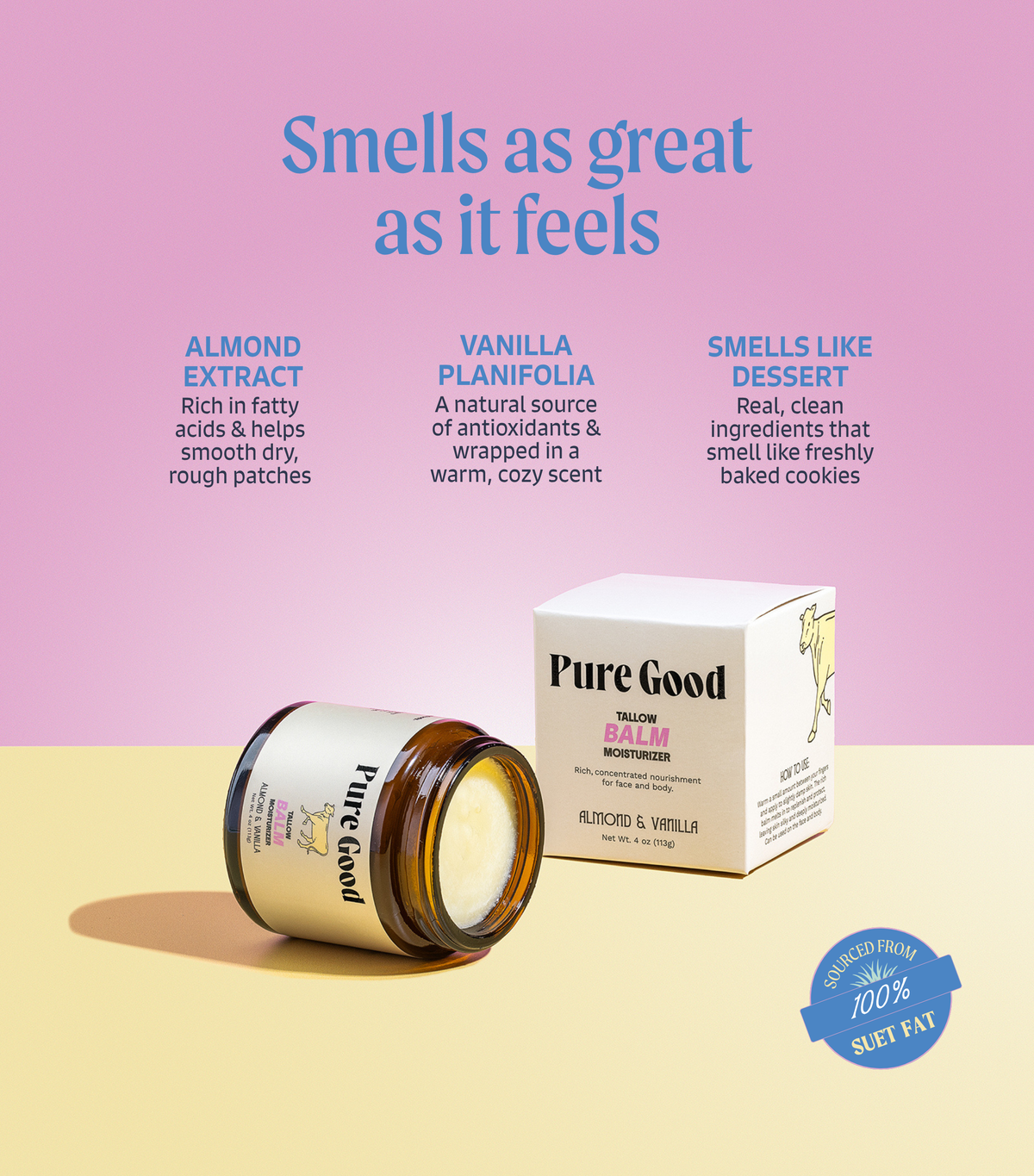 Almond + Vanilla Tallow Balm