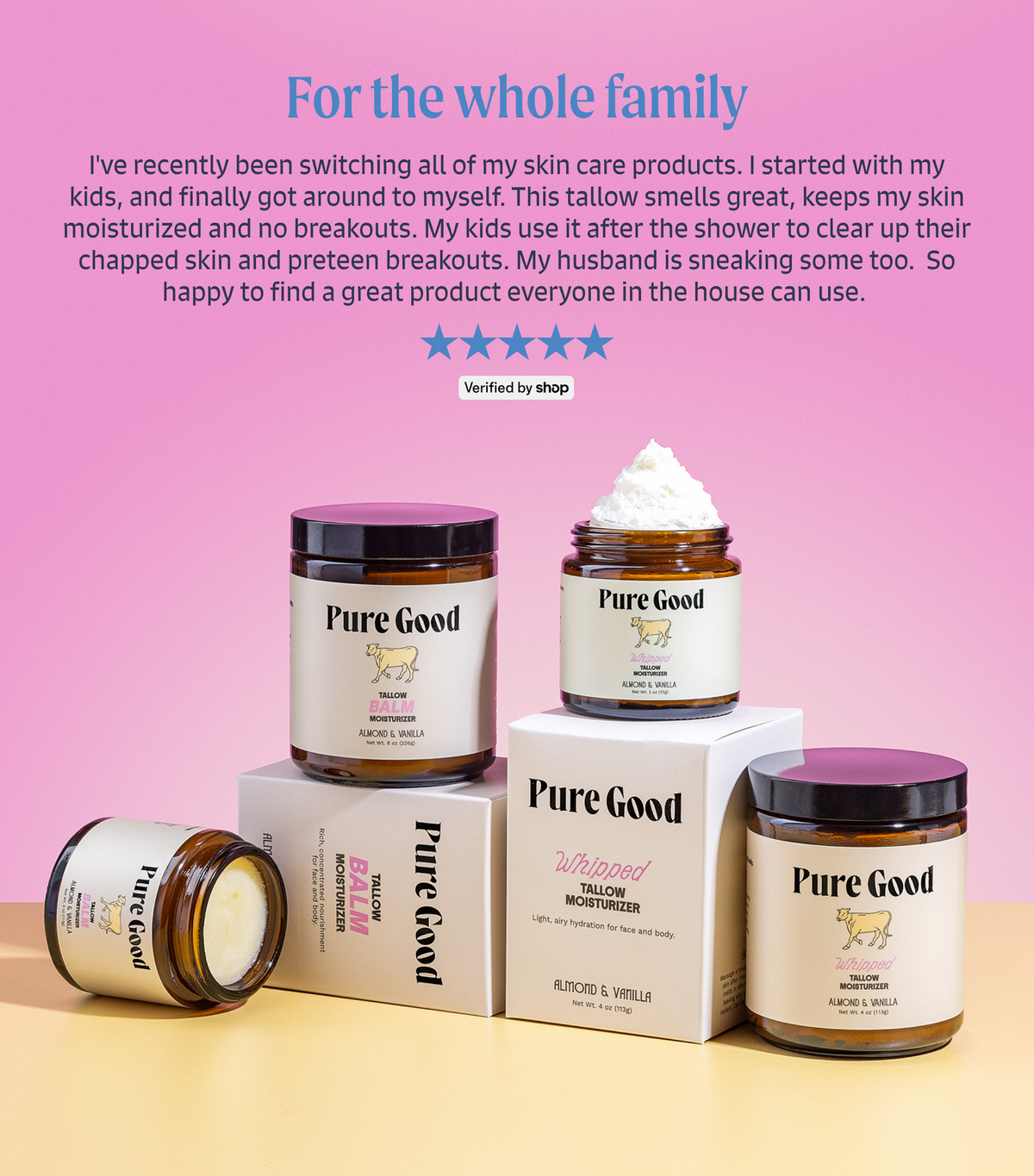 Almond + Vanilla Tallow Balm