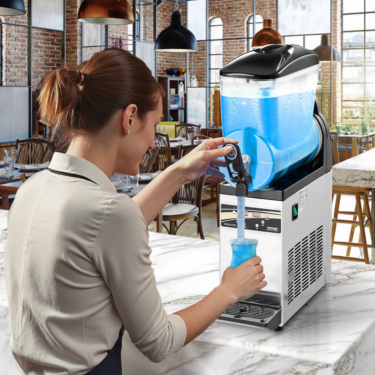 Commercial Slushy Machine 15L Margarita Smoothie Frozen Drink Slushie Maker