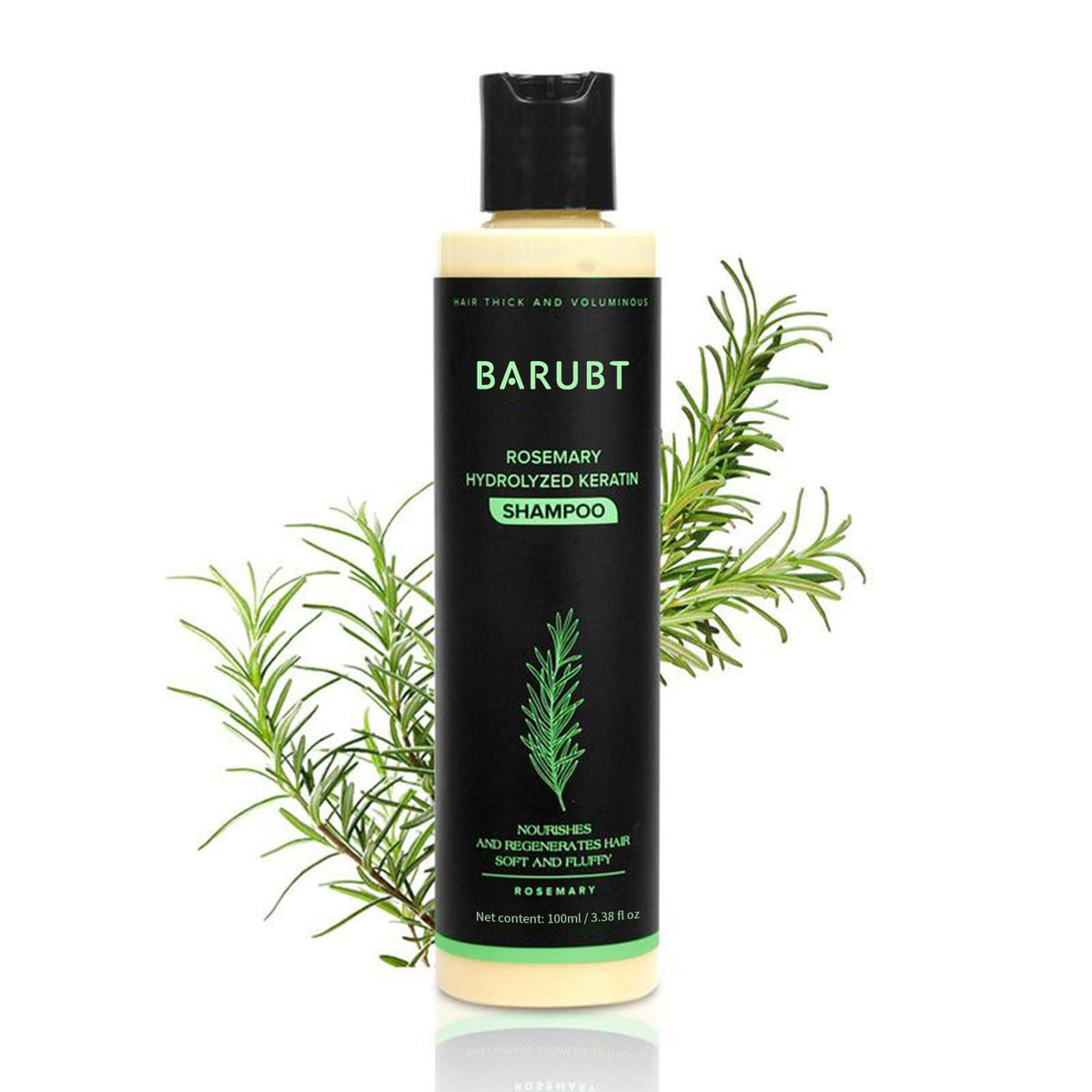 Rosemary Hydrolyzed Keratin Shampoo, Sulfate-Free, Cruelty-Free For Smooth & Shiny Hair