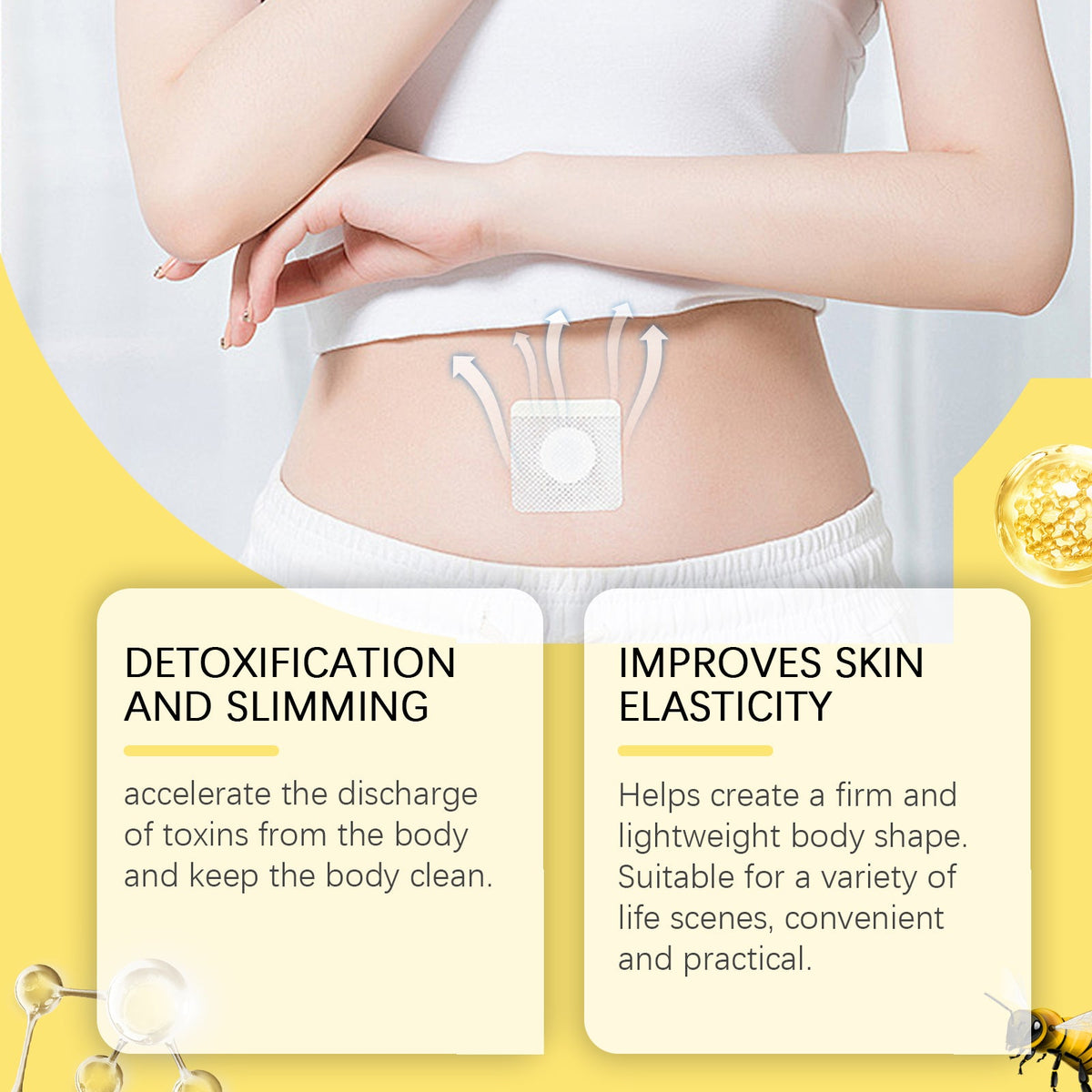 West Month Beevenom Slimming Patch Tightens, Lifts Belly And Draws In Belly To Shape Light, Beautiful And Considerate