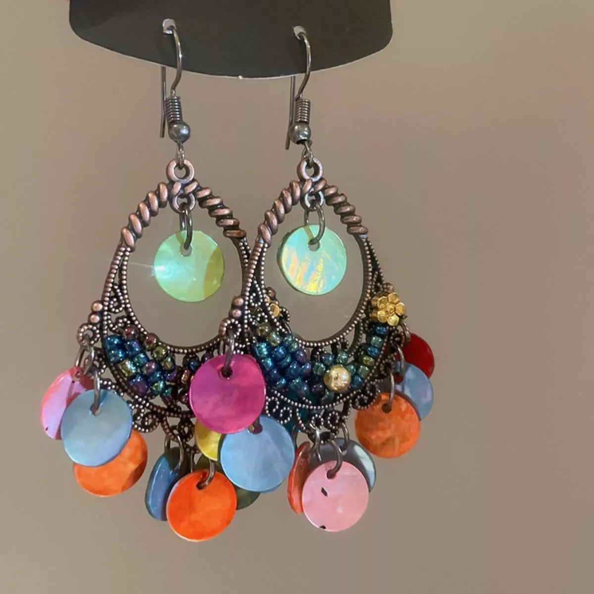 Stainless Steel Shell Dangle Earrings