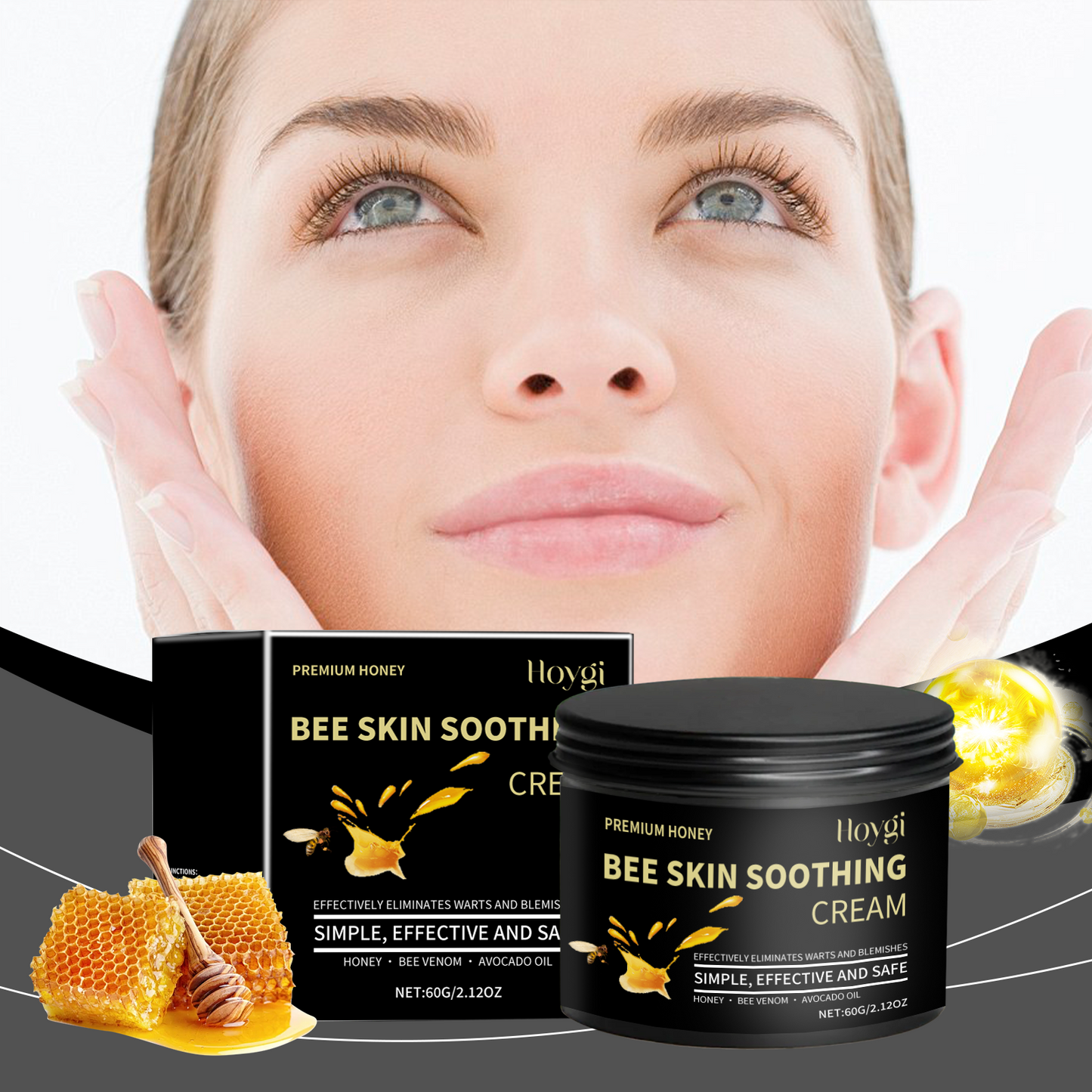 Hoygi Honey Moisturizing Skin Cream Hydrating, Moisturizing And Smooth Face Care Skin Gloss Moisturizing Cream
