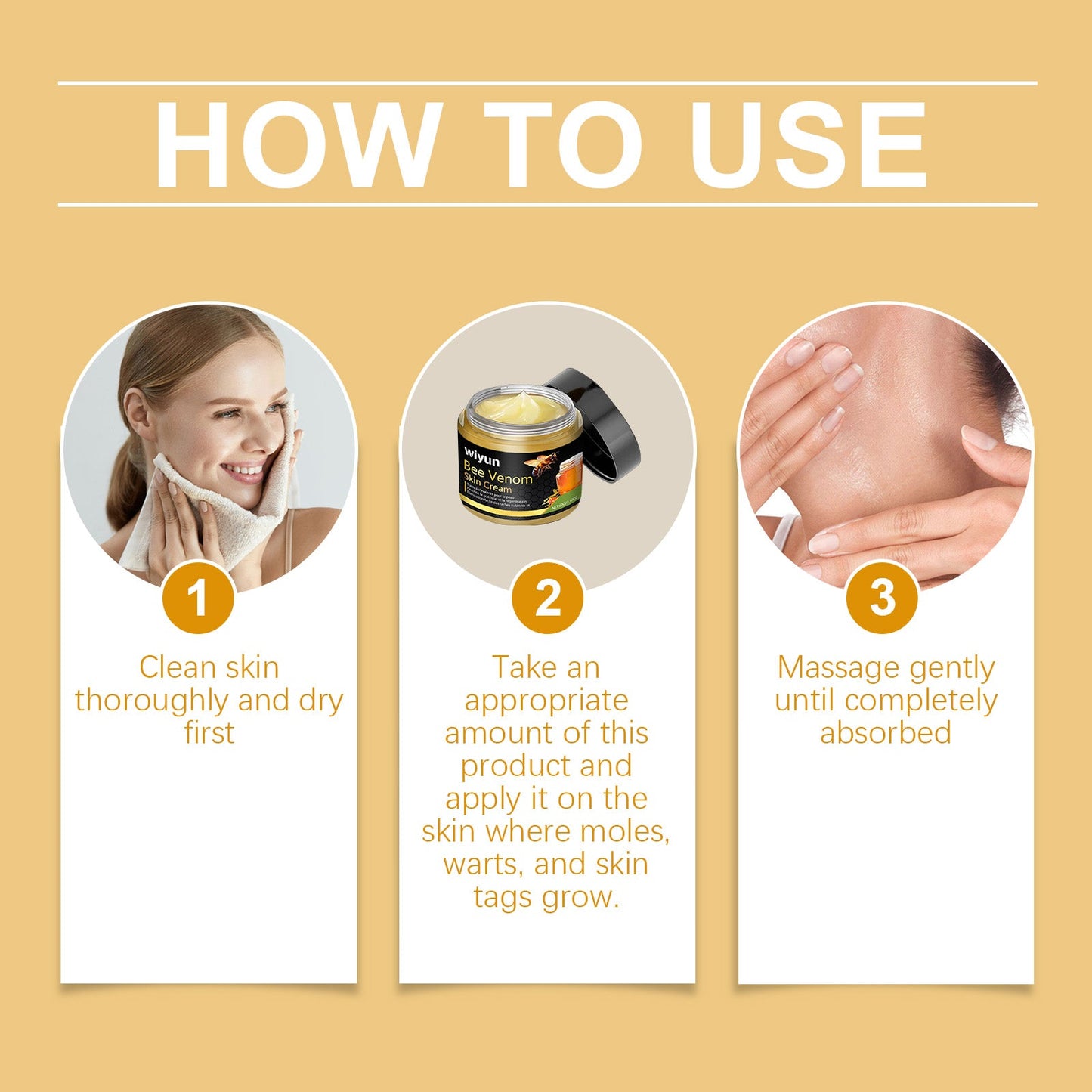 Wiyun Bee Venom Skin Care Cream Gentle Moisturizing Repair Body Blemishes Smooth Body Skin Care Cream
