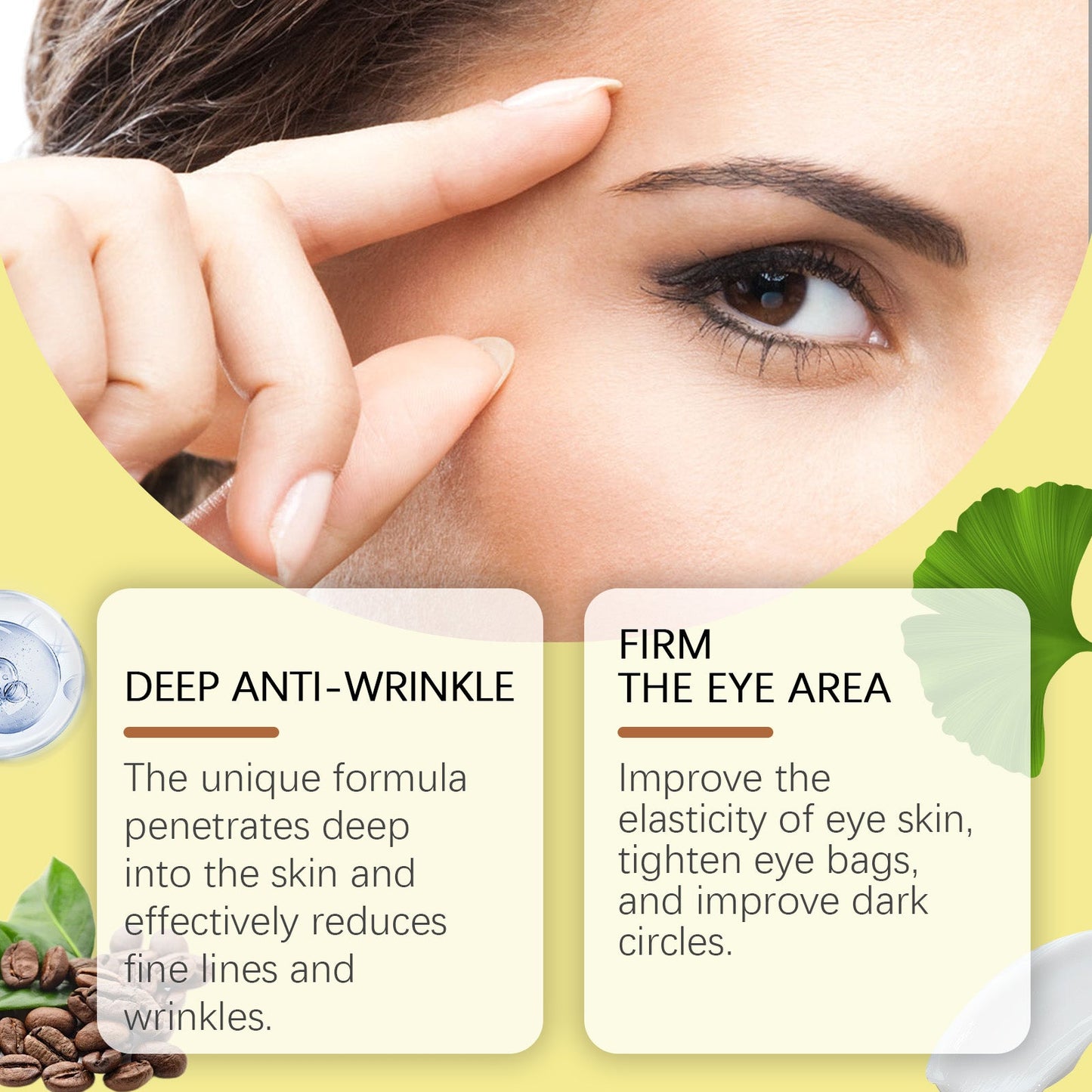 Hoygi Eye Cream Eye Essence Reduces Fine Lines Under Eye Bags, Moisturizes And Improves Eye Condition, Nourishes Tenderness And Brightening