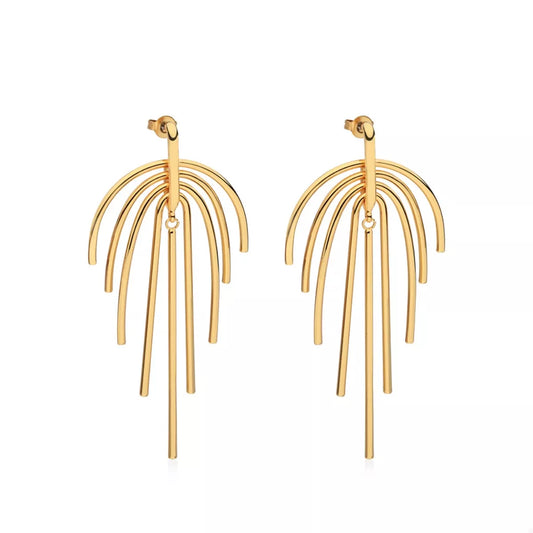 18K Gold-Plated Geometric Earrings