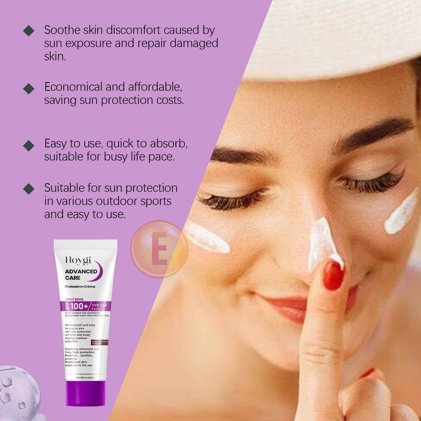 Hoygi The Moisturizing Protective Cream Is Hydrating, Refreshing, Breathable And Provides Protection Against Outdoor Ultraviolet Rays After Sun Exposure