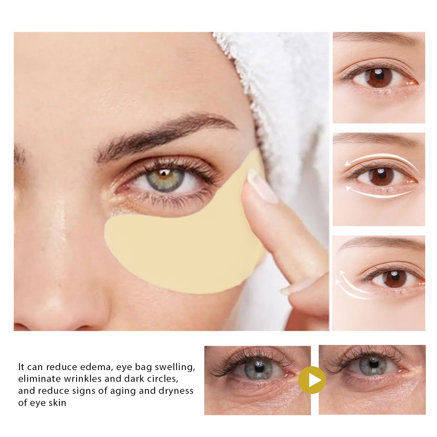 EELHOE Retinol Eye Mask, Lightening And Lifting Fine Lines Around Eyes Repair Dark Circles And Eye Bags Moisturizing Eye Mask