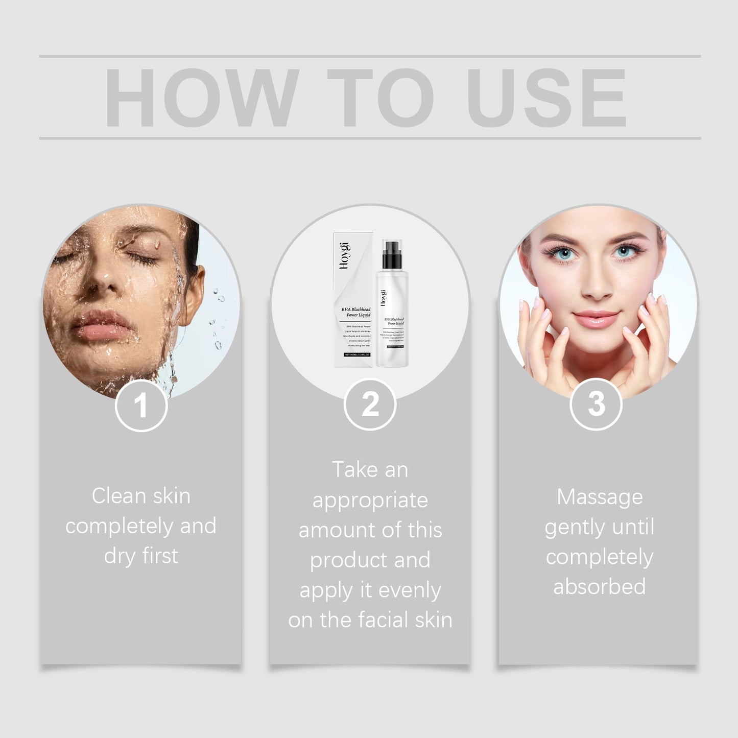 Hoygi Salicylic Acid Exfoliating Essence Moisturizes Facial Skin Pores, Hydrates And Nourifies
