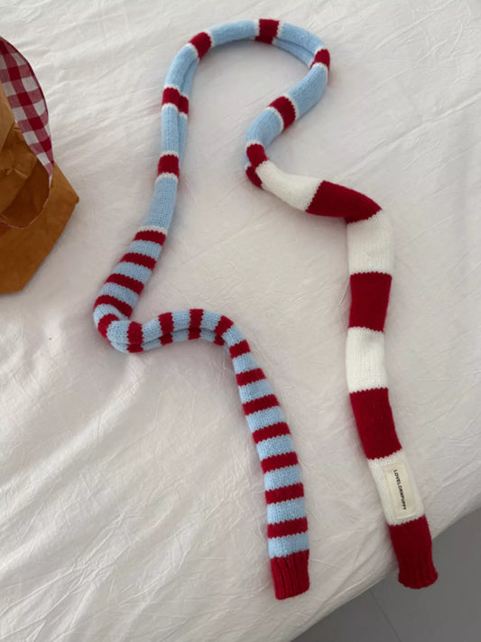 Striped Knitted Warm Scarf