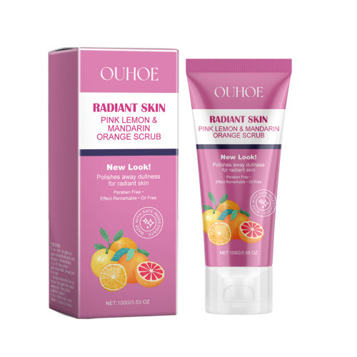 OUHOE Brightening Face Scrub, Gently Cleansing Exfoliating Dead Skin Brightening Soft Cleansing Scrub