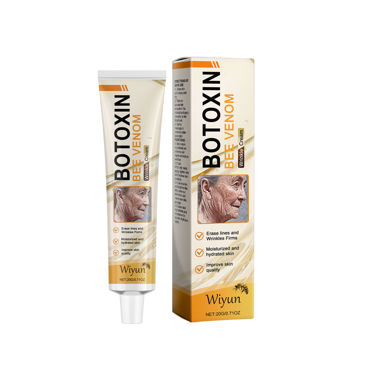 Wiyun Bee Venom Skin Care Cream, Gentle Nourishing Care Facial Skin Moisturizing Hydrating Tender Skin Care Cream