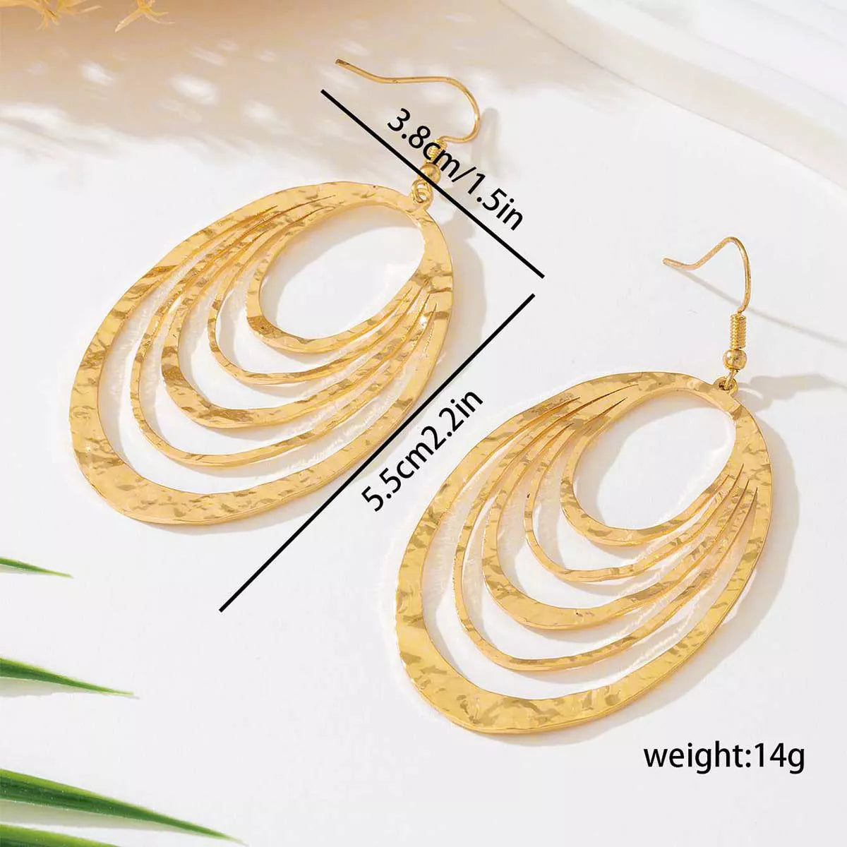 18K Gold-Plated Layered Hoop Earrings