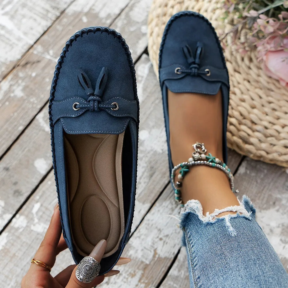 PU Leather Flat Loafers