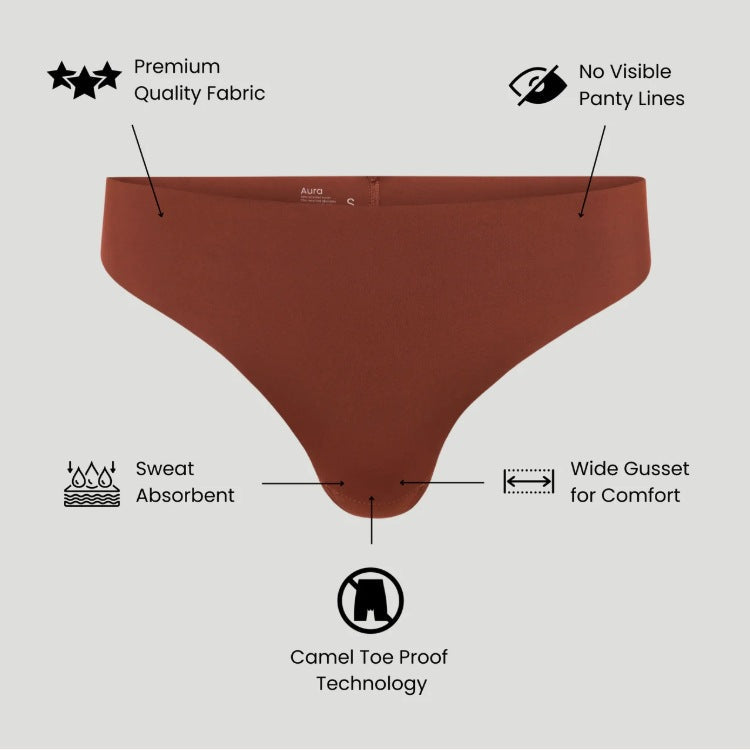 New European And American One-Piece Ice Silk Seamless Thong For Women