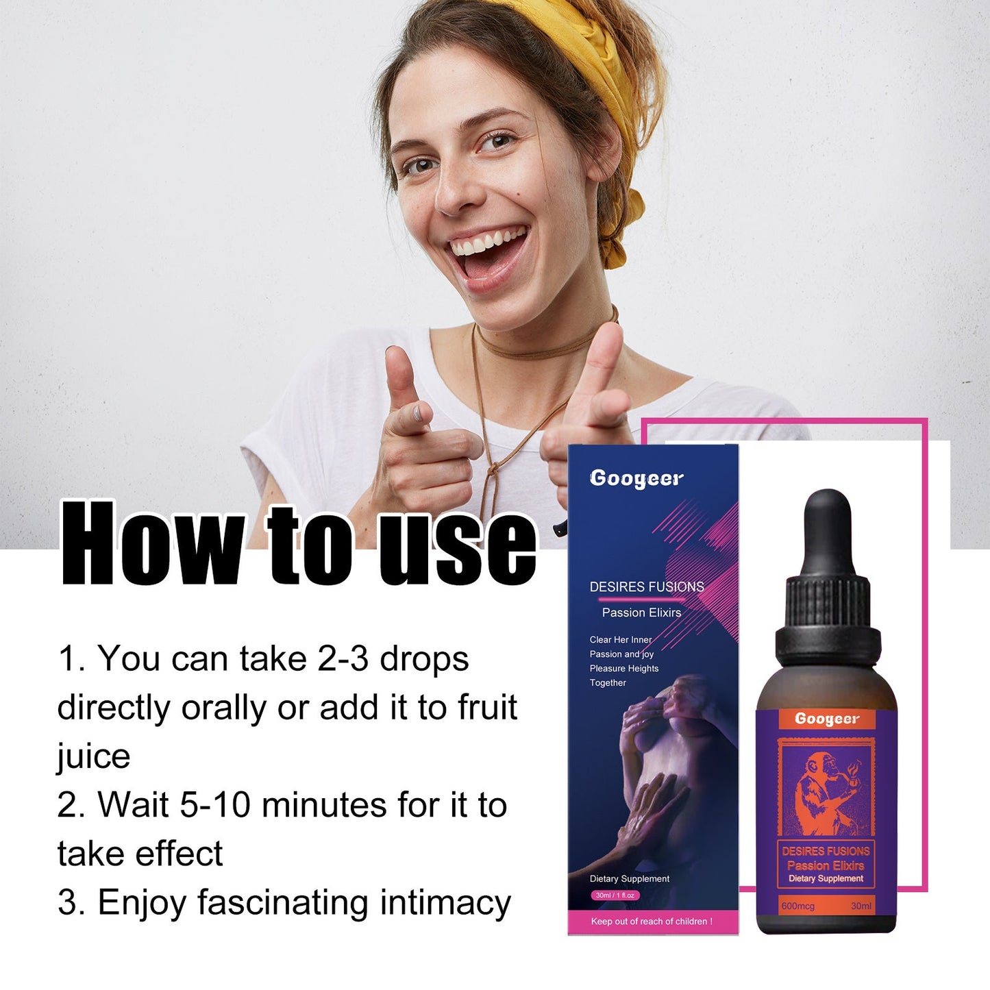 Women Vitality Support Drops,Natural Shilajit & Ginseng Extract Elixir For Mood, Stress Relief & Intimate Wellness