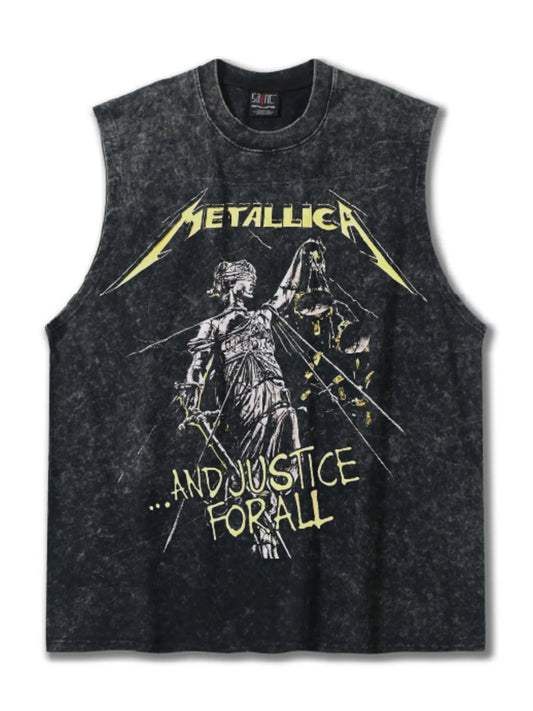 Men's Graphic Round Neck Tank Top