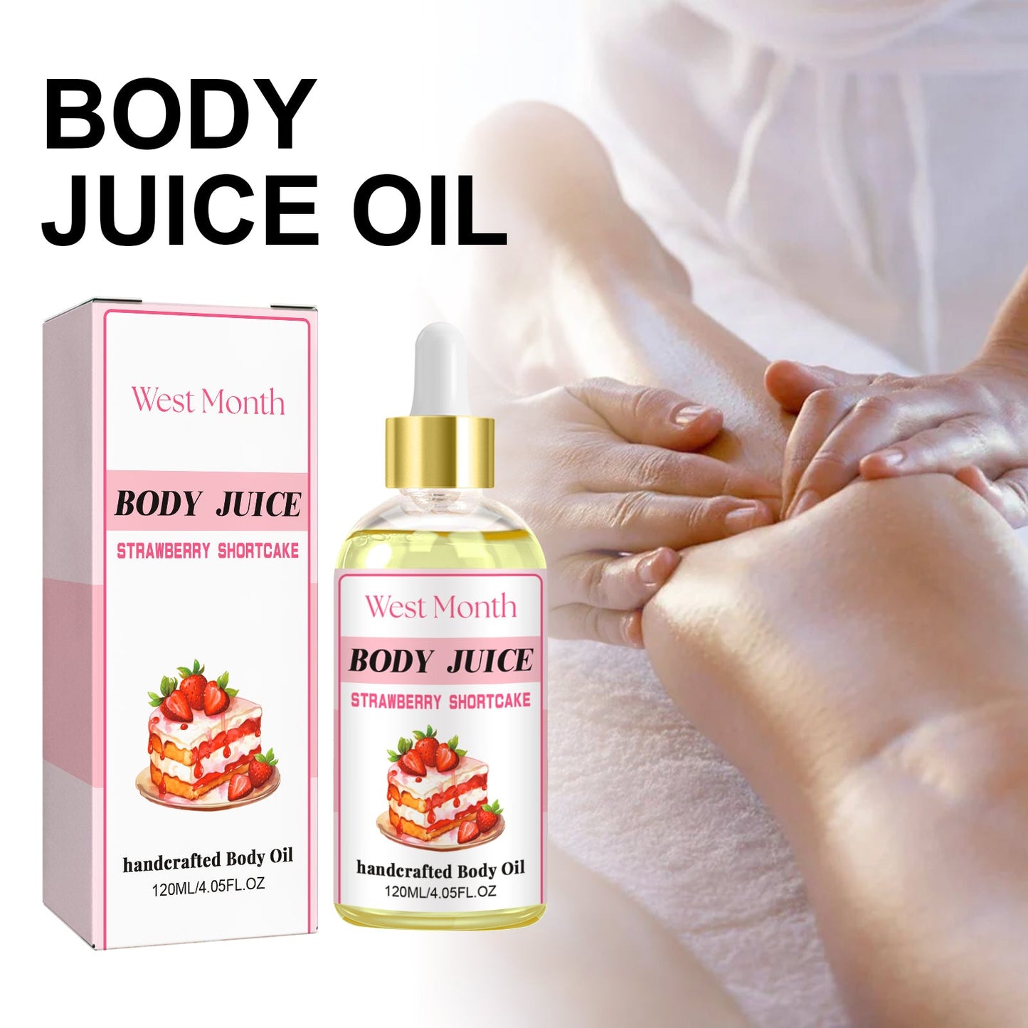 West&Month Body Care Oil Skin Dry Moisturizing Body Skin Firming Massage Essential Oil