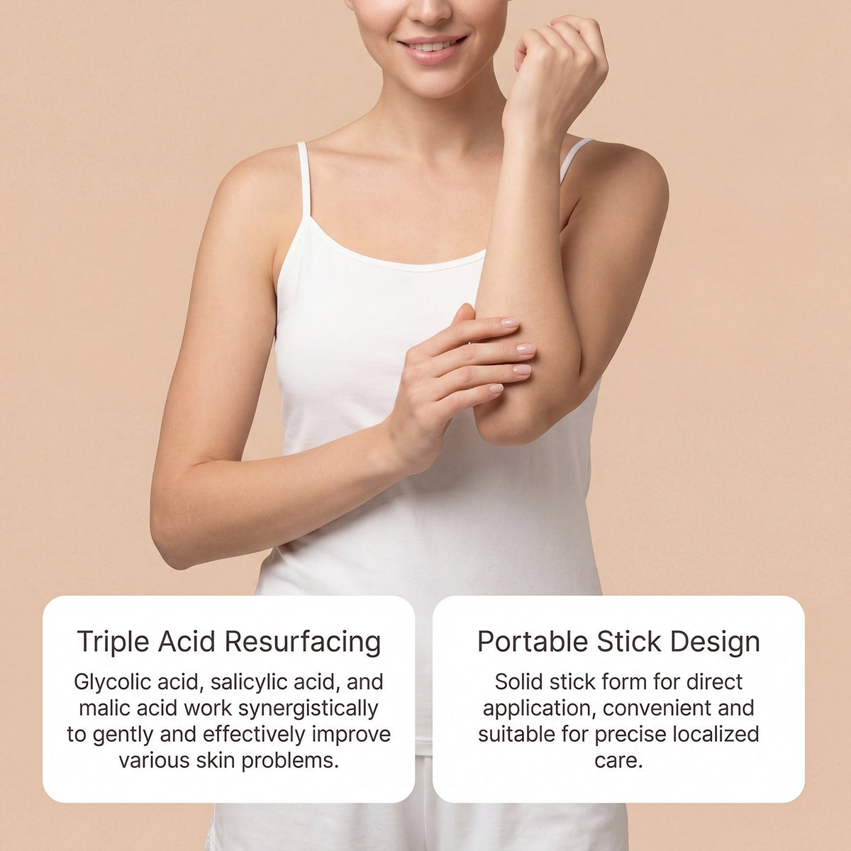 OceAura Moisturizing Glow Body Stick, Gentle Refreshing Solid Body Balm For Hydrating Soft Smooth Skin Daily Body Care