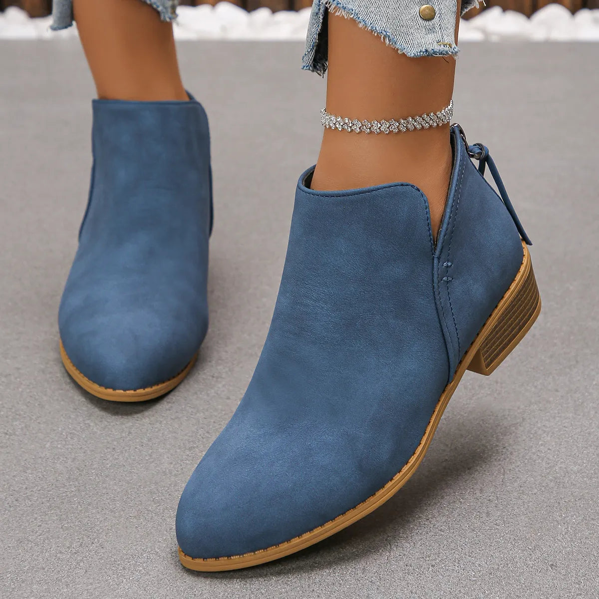 Classic Block Heel Ankle Boots