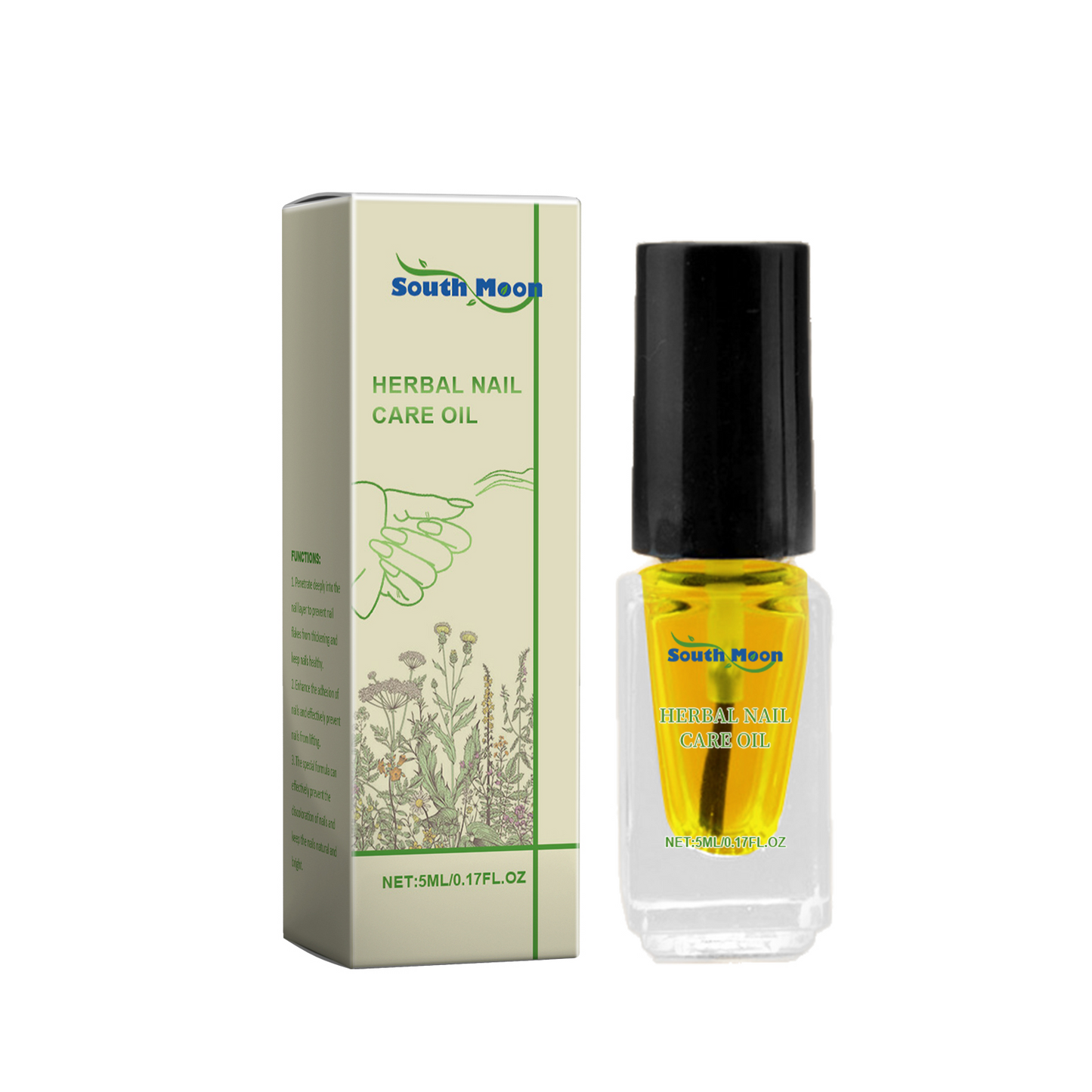 South Moon Herbal Nail Care Oil, Care And Nourish The Nail Cuticles Luster Daily Nail Care Solution