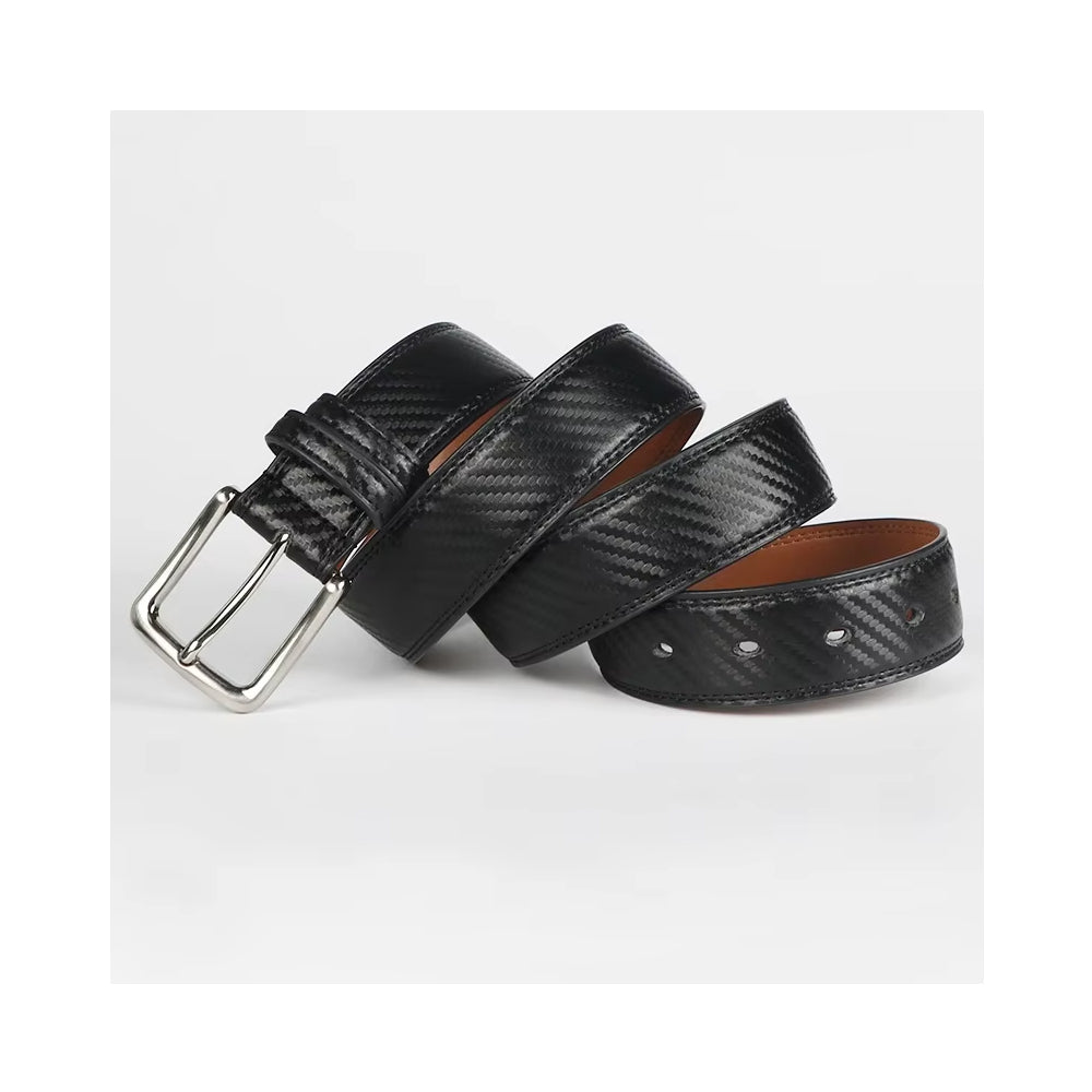 Genuine Business Leather Belt For Men Or BOY Swivel Pin Buckle Casual Versatile Belt