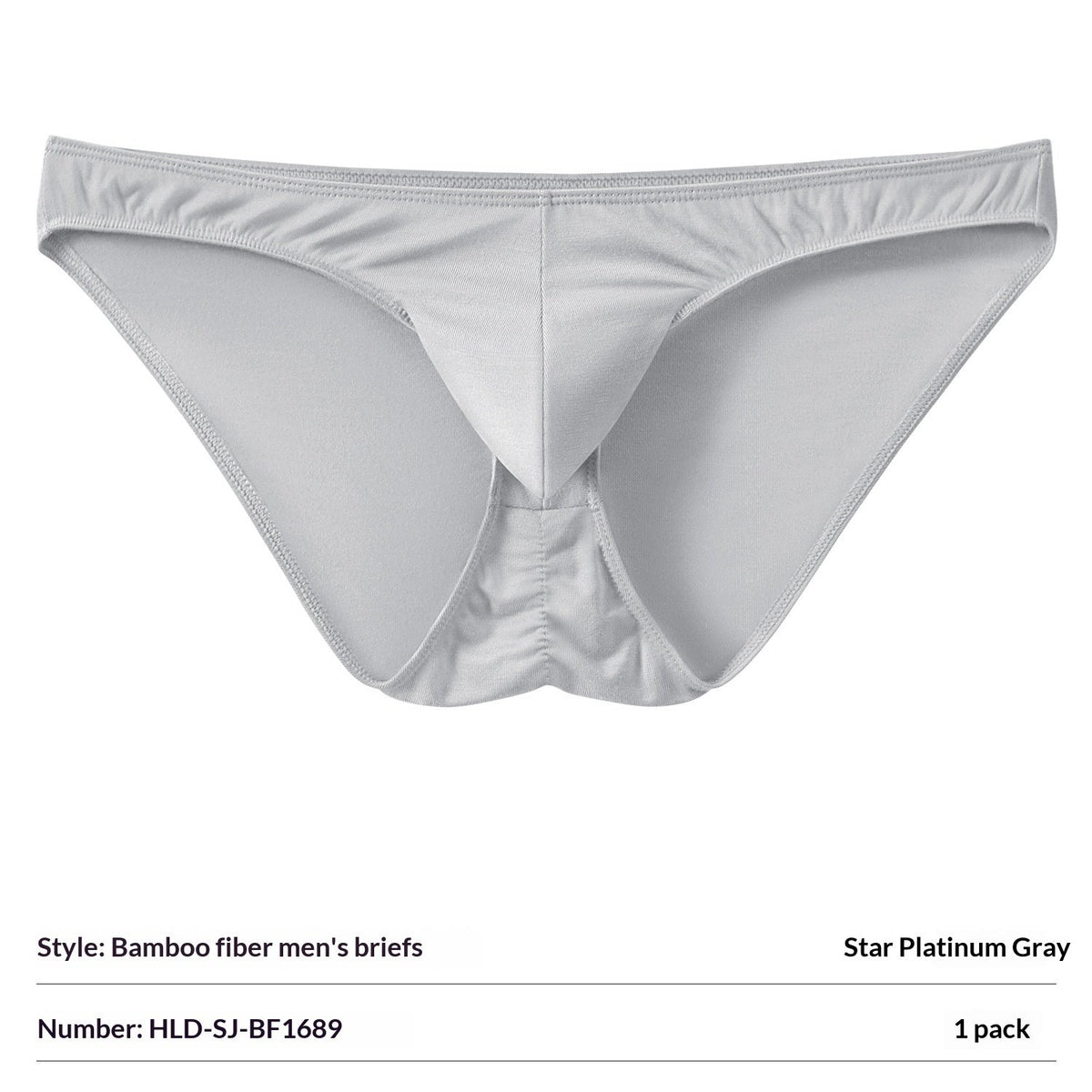 Bamboo Fiber Mens Briefs With Elephant-Trunk Pouch