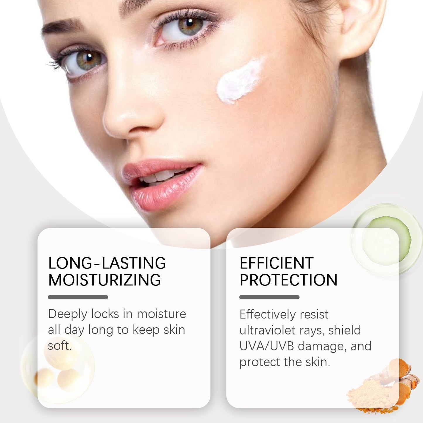 Hoygi Moisturizing Protective Cream, Summer Outdoor Uv Isolation Protection Refreshing Skin Moisturizing Protective Cream