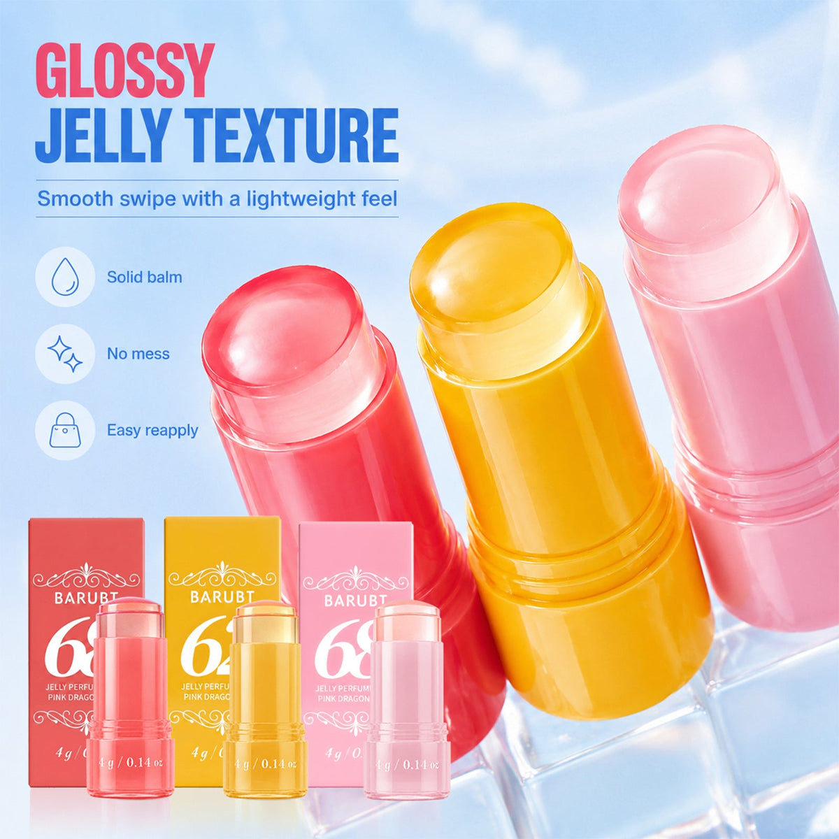 Solid Perfume Balm Stick, Portable Long-Lasting Fragrance Balm For Women, 4g